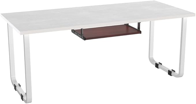 FRMSAET Furniture Accessories Office Product Suits Hardware 20/24/30 inches Keyboard Drawer Tray Wood Holder Under Desk Adjustable Height Platform. (24 inches, Mahogany)