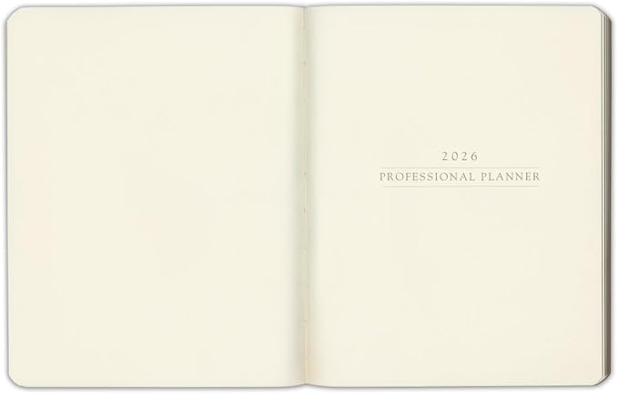 Gallery Leather Professional Weekly Monthly Planner 2026, Elegantly Bound Calendar Planner and Notebook with Stylish Gold-Gilded Page Edges, 12 Months - Acadia Pool - 9 x 7 "