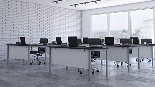 OBEX Modesty Desk PET Privacy Screen Acoustic Sound Absorbing Panel Ideal for Reception, Student Table or Office Cubicles Workstations, 24" x 42", Stone