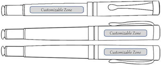 Custom Engraved Ballpoint Pens Bulk, Personalized with Name/Logo, Black or Blue Ink, Smooth Writing for Office, School, Business, Church, Reunion 10 Pcs Black