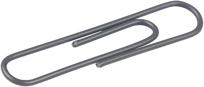 JAM PAPER Colorful Jumbo Paper Clips - Large 2 Inch - Gray Paperclips - 75/Pack