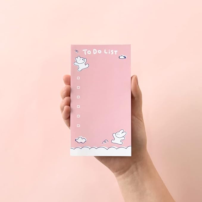 Monolike Memopad Happy and Lucky Petit Petit B SET - 4 Packs, 4 Different Designs, 80 Sheets Per Pad, Total 320 Sheets, Note pads, Writing pads, 80x148mm