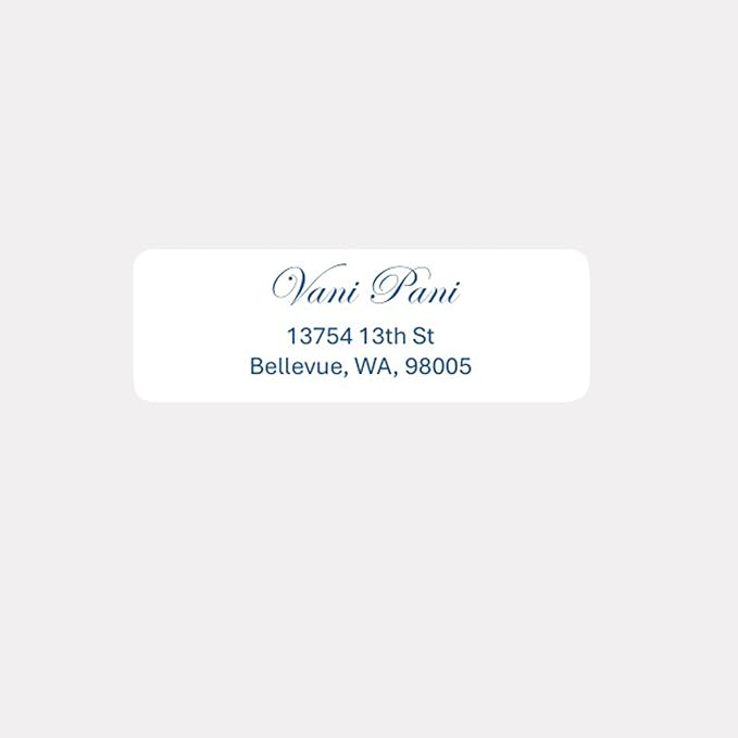 Personalized Return Address Labels - Custom Address Stickers on Sheets (30-1000 Labels) (Elegant Script)