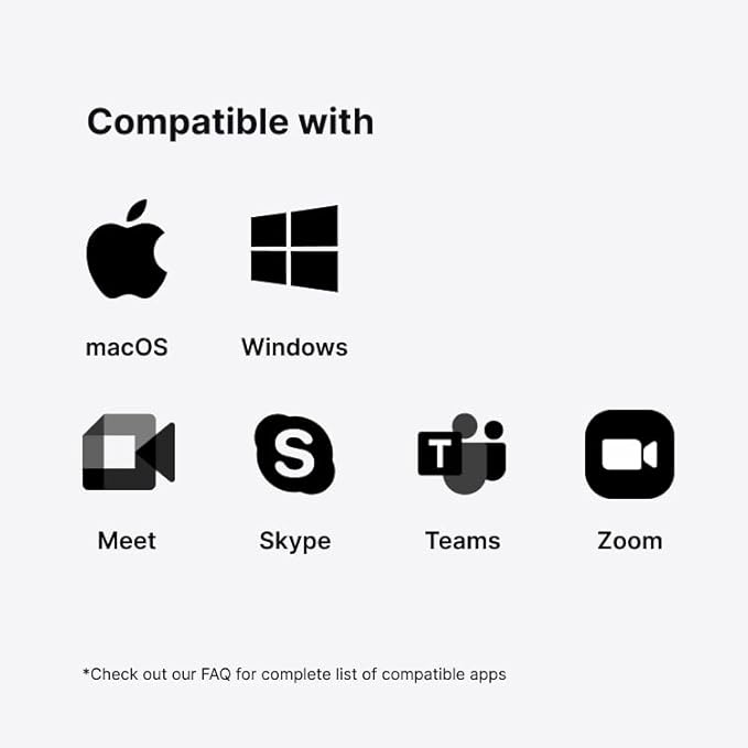 Lumina 4K Webcam: Studio-Quality Webcam Powered by AI. Look Great on Every Video Call. Compatible with Mac and PC (Atomic Grey)