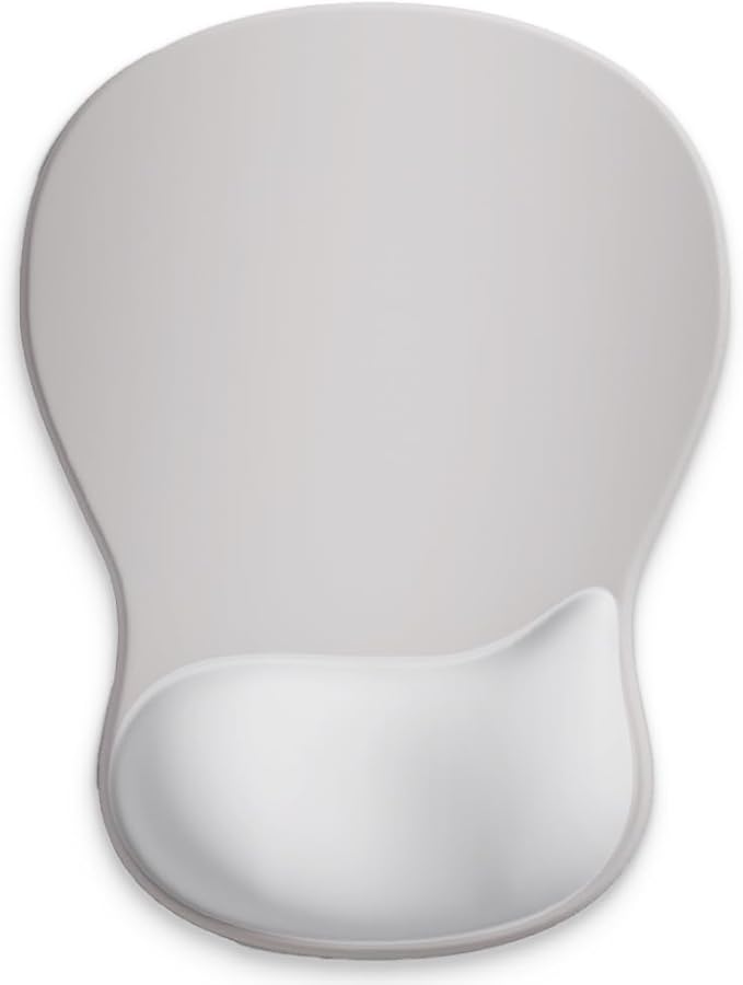 ErgoComfort Gel Wrist Rest Mouse Pad-Ergonomic Office Mousepad with Wrist Support-Non-Slip, Design Desk Accessories Mat for Home&Game Decor (03Silver Surge)