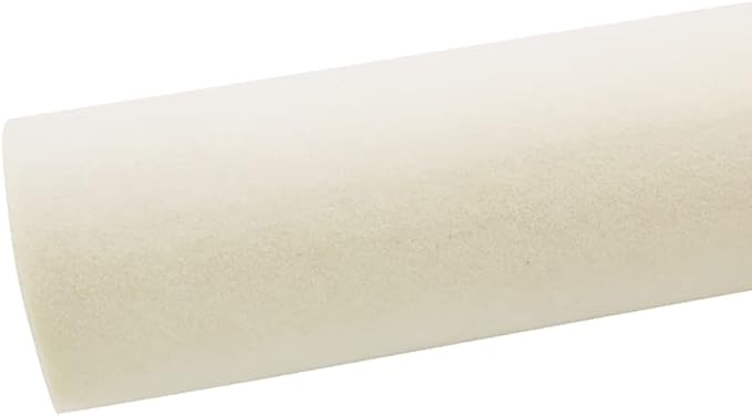 Self Adhesive Off White Velvet Shelf Liner Paper Felt Fabric for Art & Crafts, Jewelry Box Felt Liner Solid Color Felt Drawer Dresser Cabinets Arts Crafts Decor 17.7" x 98"