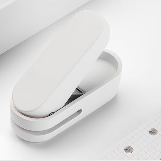 Magnoloran 2 Pack Single Hole Punch, 1/4 inch Mini Small Hole Puncher Heavy Duty Paper Hole Puncher Small Hole Punch One Hole Puncher for Crafts Paper Cards Tags Scrapbook-Pink&White