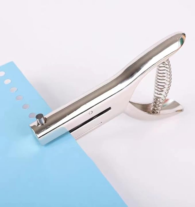 Single Hole Punch - Heavy Duty Handheld Paper Puncher for Crafts, Cards, Tags, Scrapbook - 1/8 Inch (3mm)