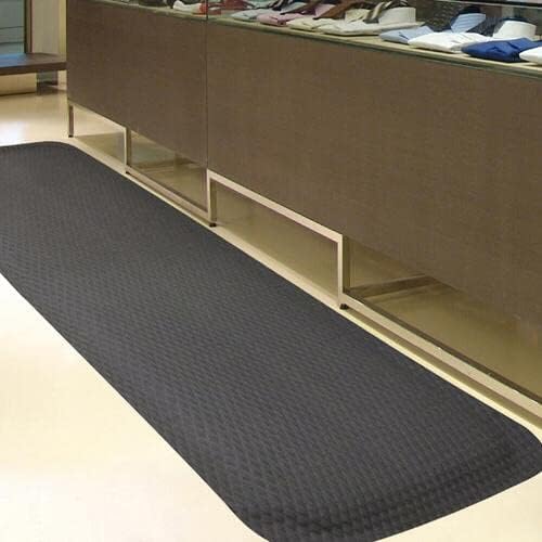 American Floor Mats Hog Heaven Premium 7/8" Black & Black Border 5' x 10' Nitrile Backed Anti-Fatigue Comfort Mat