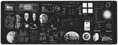 Machine Composition Mouse Pad 31.5 X 11.8 Inch Big Desk Rubber Base Stitched Edges Keyboard Pad XXL Mouse Mat for Home Game and Office