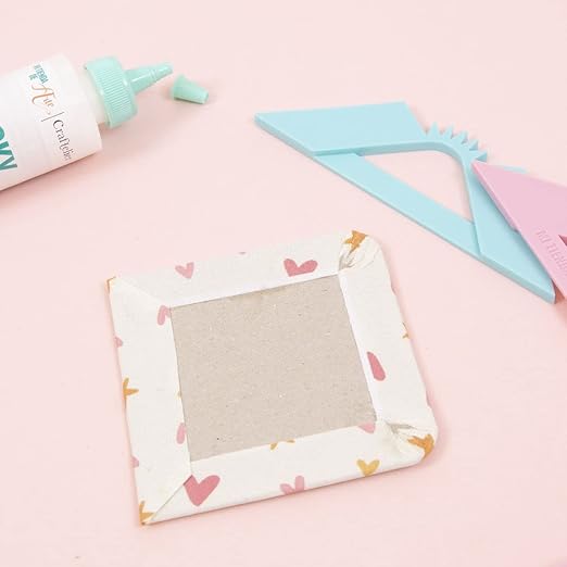 Craftelier - Set of 2 Squares for Rounded Corners Binding | Perfect Tool for Binding Planners, Binders or Albums | Two Sizes of 1/4β and 1/2β - Color Pink