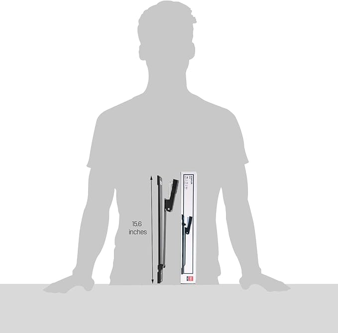 Deli Long Reach Stapler with 1000 Staples, 20 Sheet Capacity, Long Arm Standard Staplers for Booklet or Book Binding, Black