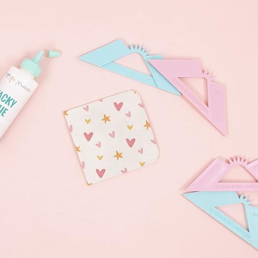 Craftelier - Set of 2 Squares for Rounded Corners Binding | Perfect Tool for Binding Planners, Binders or Albums | Two Sizes of 1/4β and 1/2β - Turquoise Color