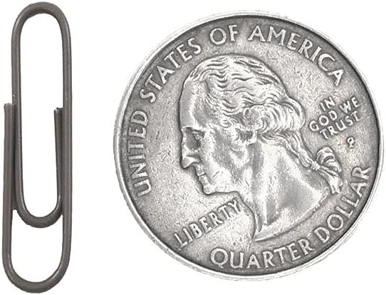 JAM PAPER Colorful Standard Paper Clips - Regular 1 Inch - Gray Paperclips - 100/Pack