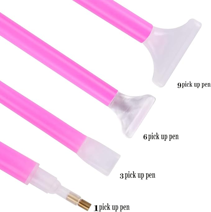 KTCLCATF 46PCS DIY Diamond Painting Tools and Accessories Kits Multiple Sizes Painting Pens for Adults to Make Diamond Art Craft Tweezers Glue Diamond Correction 28 Girds Storage Box