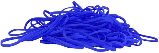JAM PAPER Colorful Rubber Bands - Size 33 - Blue Rubberbands - 100/Pack