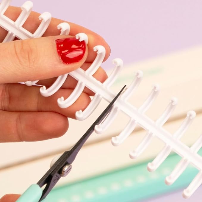 Craftelier - 30 Holes Binding Machine for Planners - A4, A5, A6, A7 and US Letter Size Formats - with 6 Spines of Black and White Tones - 5 Sheet Capacity Punch for Notebooks Making and Scrapbooking