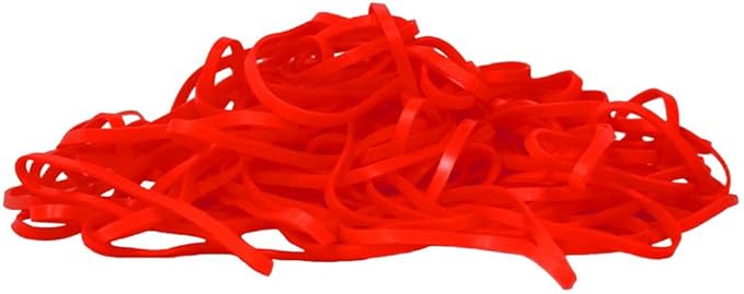 JAM PAPER Colorful Rubber Bands - Size 33 - Red Rubberbands - 100/Pack