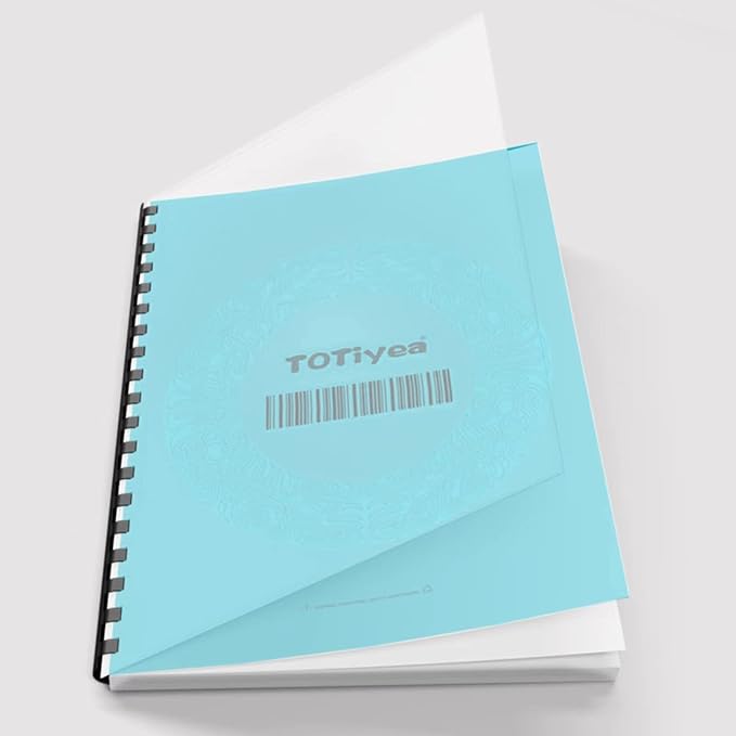 TOTiyea 200 Pack 8 Mil PVC Binding Presentation Covers, Clear Report Covers for Binding,8.5x11 Inches,Letter Size