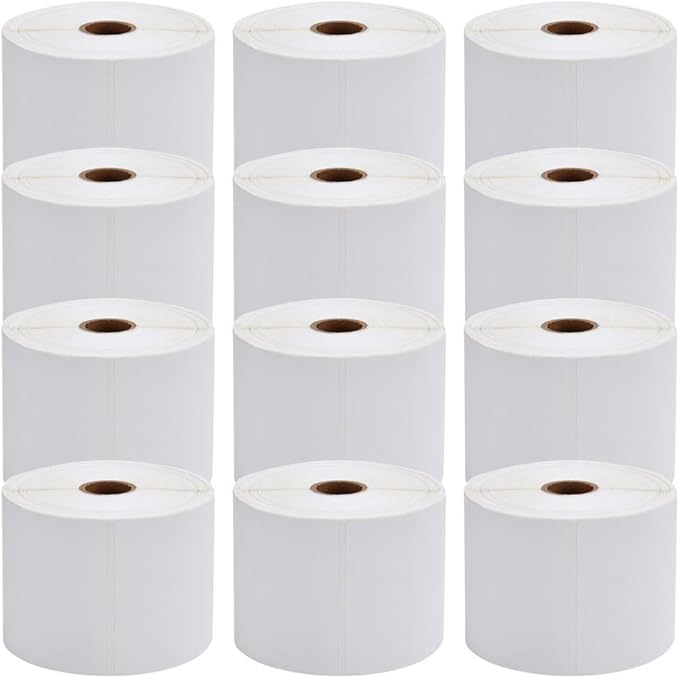 MFLABEL® 100 Rolls of 450 Labels 4x6 Direct Thermal Shipping Labels for Zebra 2844 ZP-450 ZP-500 ZP-505