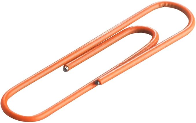 JAM PAPER Colorful Jumbo Paper Clips - Large 2 Inch - Orange Paperclips - 75/Pack