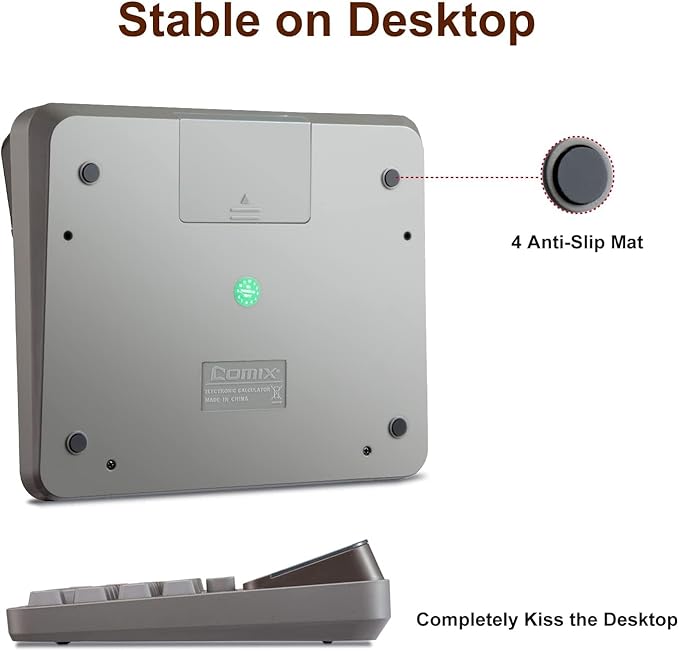 Comix Desktop Calculator, Large Computer Keys, 12 Digits Display, Champaign Gold Color Panel, C-2735, 2-Pack