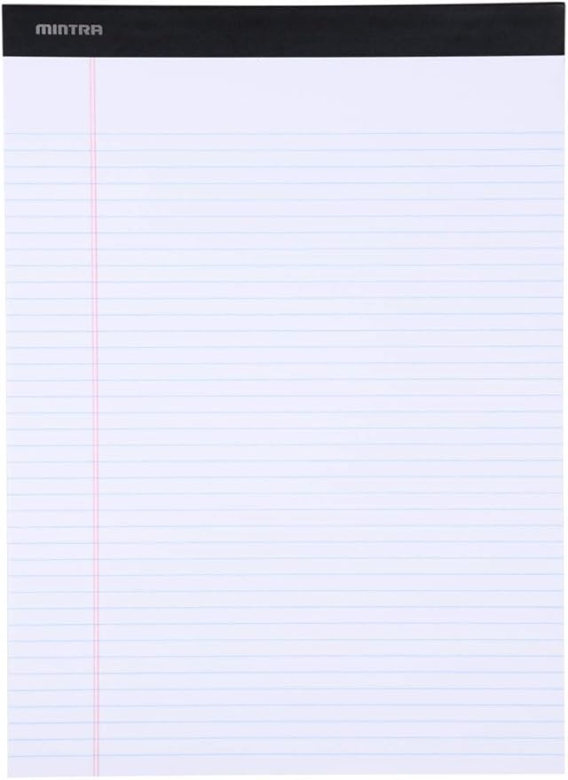 Mintra Office Legal Pads, ((Basic 6pk - (Pastel Version #2), 8.5in x 11in, Narrow Ruled))