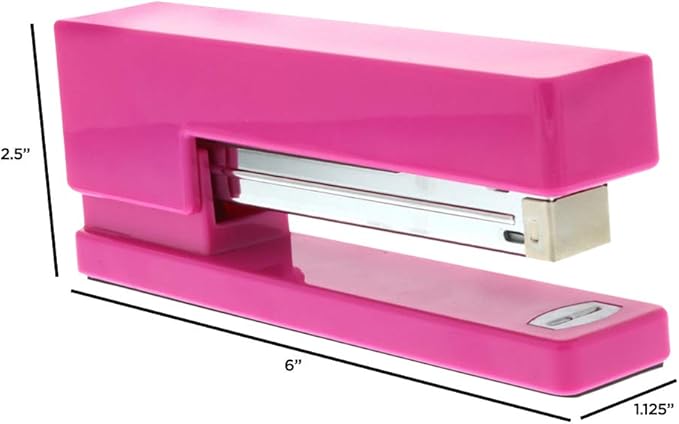 JAM PAPER Modern Desk Stapler - Pink - Sold Individually