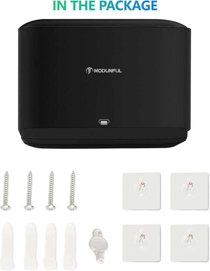 ššš©šš« ššØš°šš„ šš¢š¬š©šš§š¬šš«, Multifold/Trifold/C Fold Papers Dispenser, Bathroom Hand Towels Wall Mounted Tissue Holder, No-Drill Adhesive Commercial or Home Black