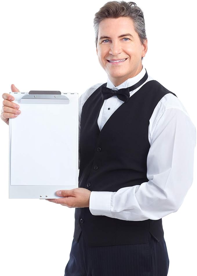 ZCZN Recycled Aluminum Storage Clipboard, Clipboard Box, Form Holder, Suitable for School, Office, Jobsite or Medical Staff, 9.25 x 13.78 Inches, Silver