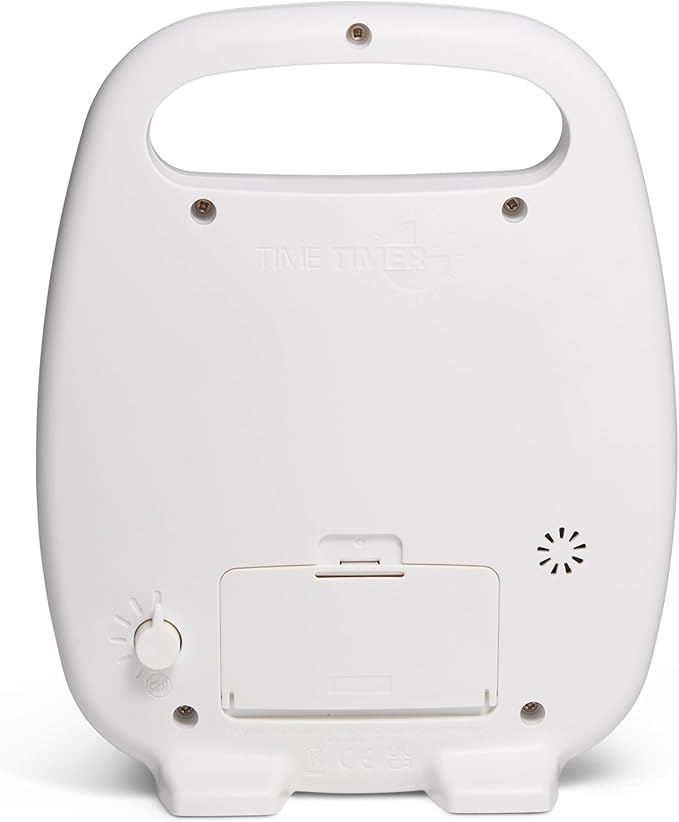 TIME TIMER PLUS 5 Minute Desk Visual Timer - Countdown Timer with Portable Handle for Classroom, Office, Homeschooling, Study Tool with Silent Operation (White)