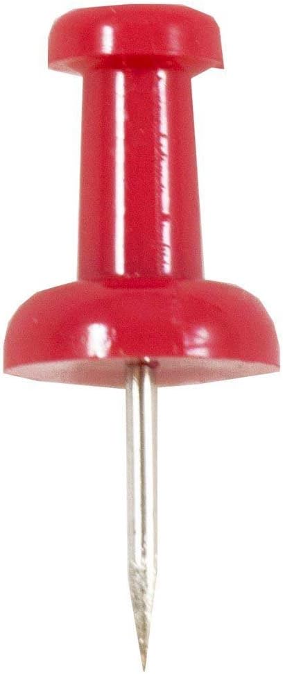 JAM PAPER Colorful Push Pins - Red Pushpins - 2 Packs of 100