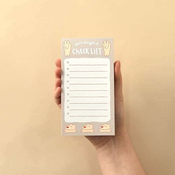 Monolike Memopad Happy and Lucky Petit Petit A SET - 4 Packs, 4 Different Designs, 80 Sheets Per Pad, Total 320 Sheets, Note pads, Writing pads, 80x148mm