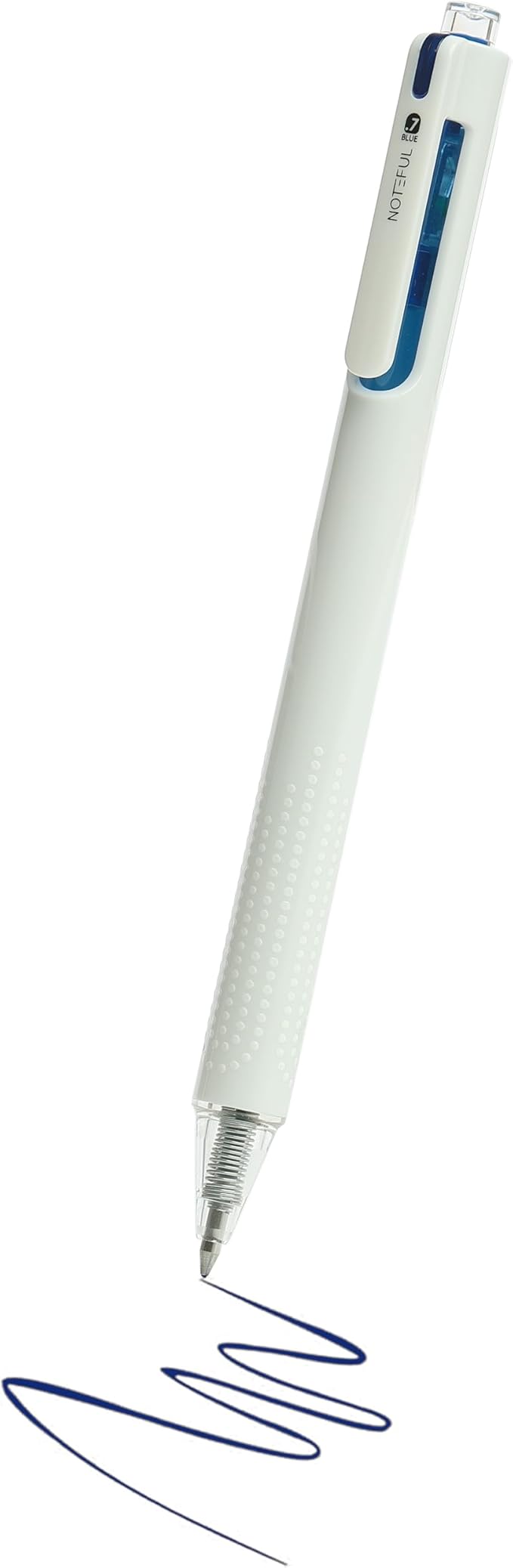 Silent Click Gel Pens For Journaling, Smooth Writing Pen, Blue Gel Ink Medium Point Pens (0.7 mm), Pack of 8