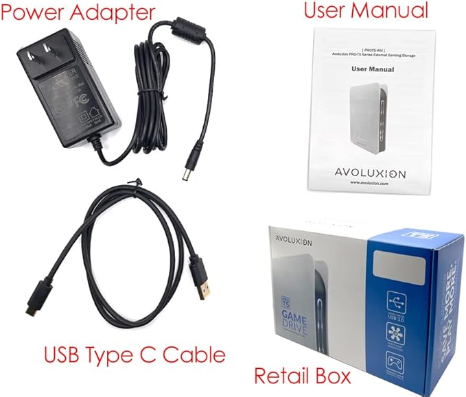 Avolusion PRO-T5 Series USB 3.0 External Hard Drive for WindowsOS Desktop PC/Laptop (White) (20TB White) (Renewed)