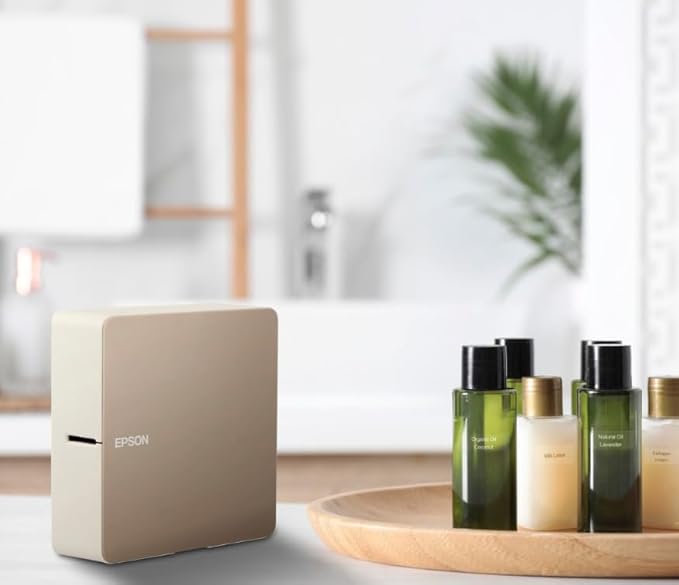 Epson LABELWORKS 224WMCPX Genuine PET (Polyester) Tape Cartridge - White on Matte Clear Designer Craft Label Maker Tape - 1" (24MM) Wide, 26'