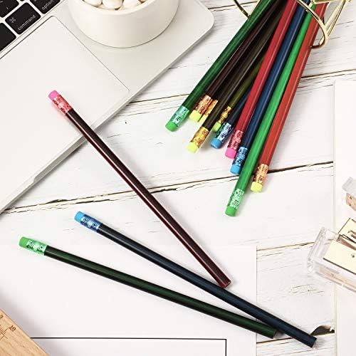 Outus 15 Pieces Color Changing Mood Pencil Bulk with Eraser 2B Wooden Heat Activated Fun Pencils Assorted Colors Thermochromic Pens Gifts for Prizes Birthday Gift Party Favors