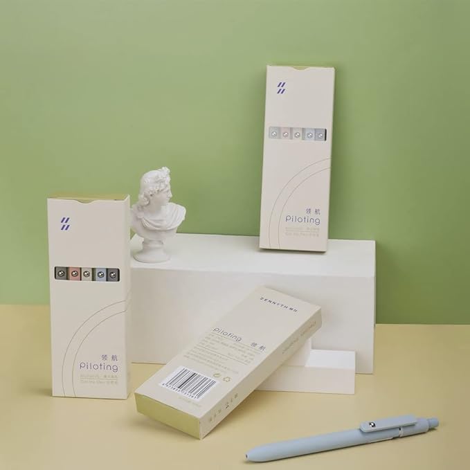 VICO Gel Pens, 10 Pack 0.5mm Black Ink - Quick-Dry Fine Point Pens, Cute Aesthetic High-End Design for Smooth Writing, Journaling, School, Office, Gifts for Women & Men