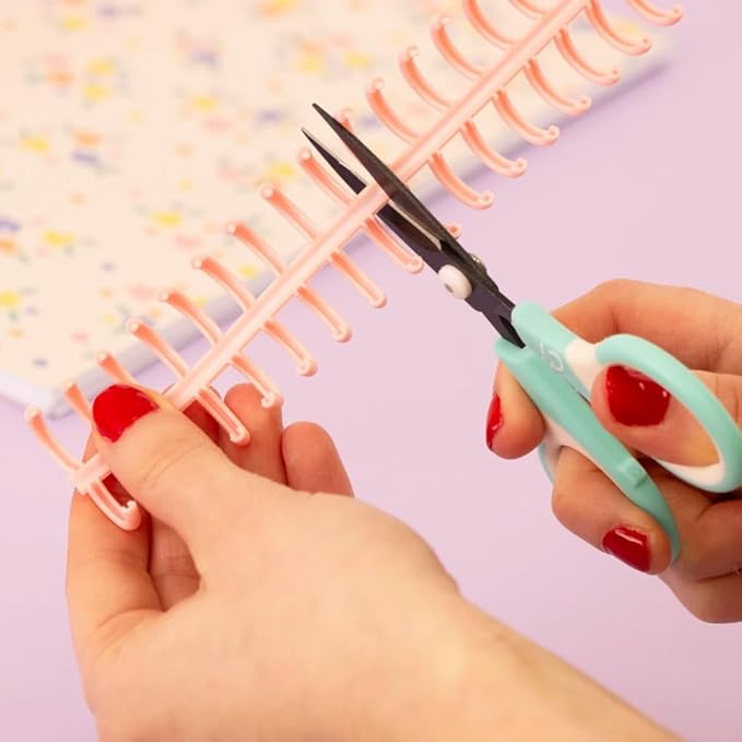 Craftelier - 30 Holes Binding Machine for Planners - A4, A5, A6, A7 and US Letter Size Formats - Includes 6 Spines of Pastel Tones - 5 Sheet Capacity Punch for Notebooks Making and Scrapbooking