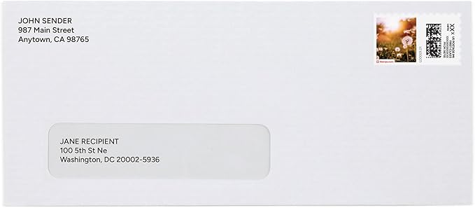 Dandelion Wishes NetStamps 120-Pack (5 Sheets) Printable Postage Labels (Stamps.com Subscription Required) - Print Approved Postage - Inkjet & Laser Printers - Business, Personal, Home