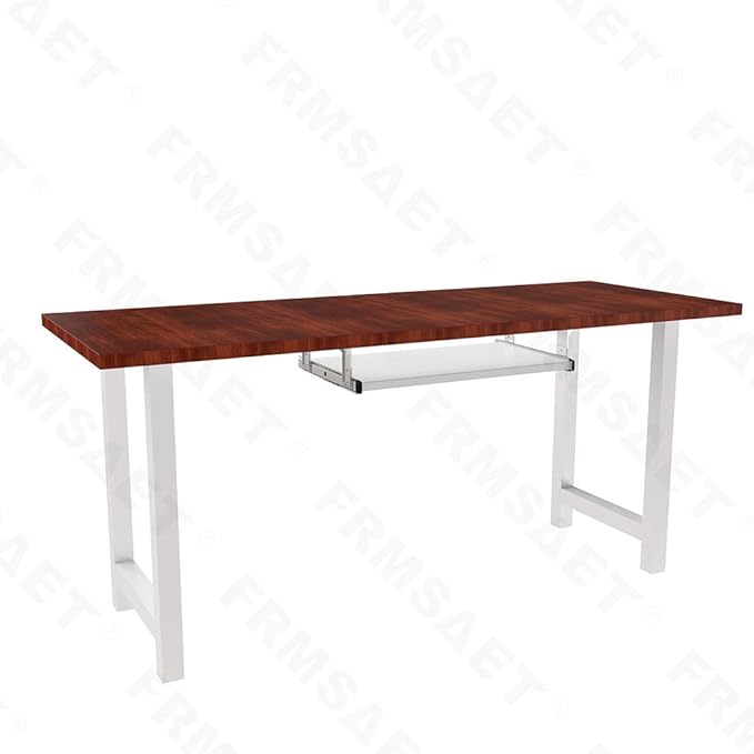 FRMSAET Furniture Accessories Office Product Suits Hardware 20/24/30 inches Keyboard Drawer Tray Wood Holder Under Desk Adjustable Height Platform(24 inches,White)