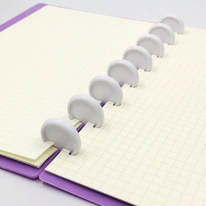 100pcs Discbound Notebook Discs DIY Planner Accessoriesfits for Tul,Levenger,Arc,Happy Planner,Talia(White,1.5inch/38mm)