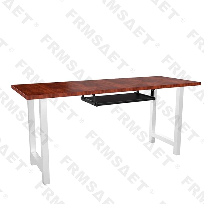 FRMSAET Furniture Accessories Office Product Suits Hardware 20/24/30 inches Keyboard Drawer Tray Wood Holder Under Desk Adjustable Height Platform. (24 inches, Black)