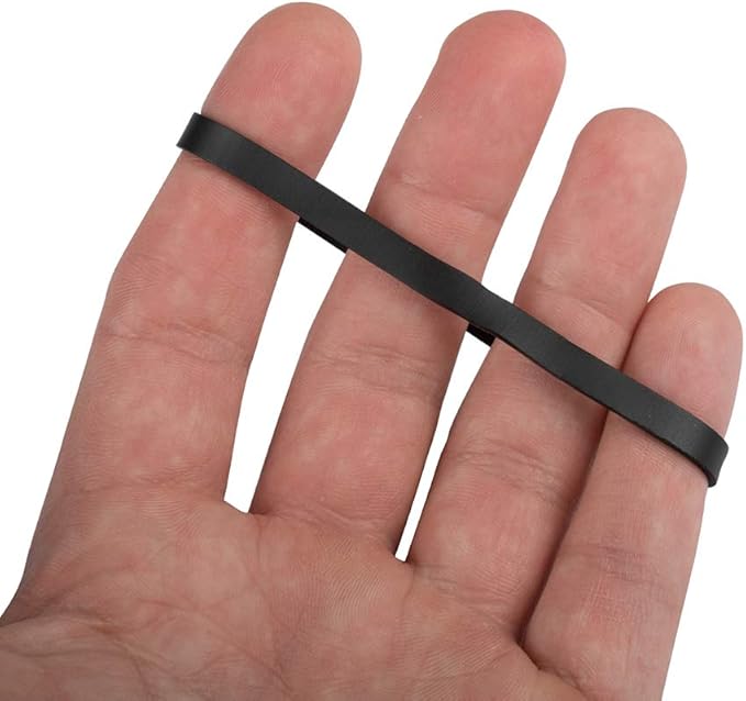 JAM PAPER Durable Rubber Bands - Size 64 - Black Multi-Purpose Rubberbands - 100/Pack