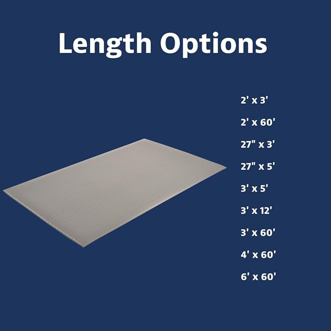 Notrax 410 Airug® 2' x 3' x 3/8" Anti Fatigue Mat, Enhanced Slip Resistance with Beveled Edges and Ribbed Surface, Ideal for Industrial and Commercial Workplaces, Gray, 410S0323GY