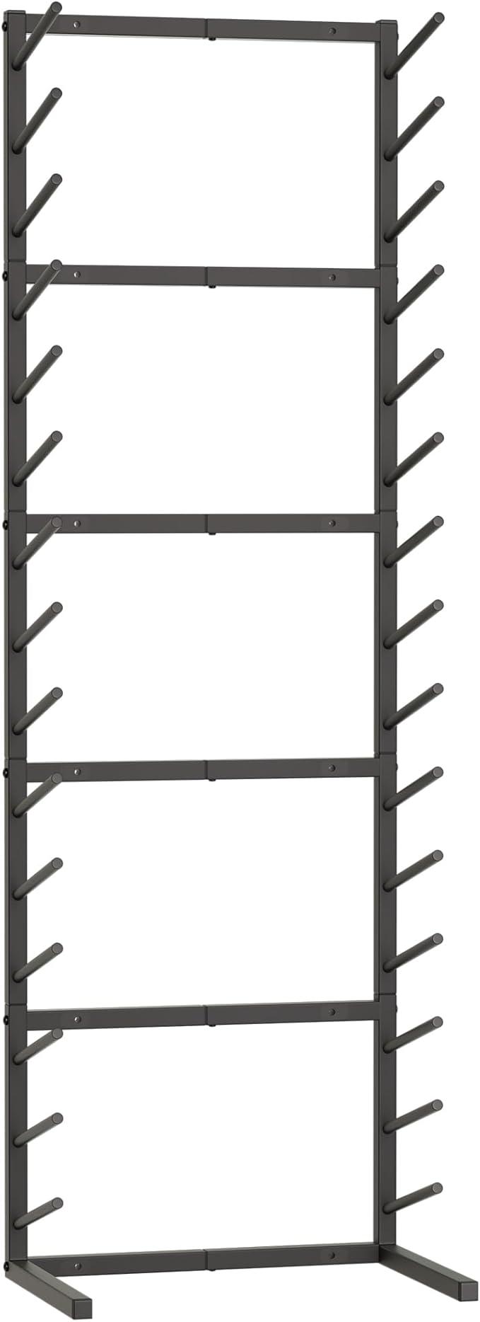 GIOTORENT Wall Mount Blueprint Storage Rack,15-Tier Heavy Duty Blueprint Holder for Construction Plan, Posters,Vinyl Rolls, Art Prints, Max 30lb/Arm, Easy Mount for Home, Office(Matte Black)