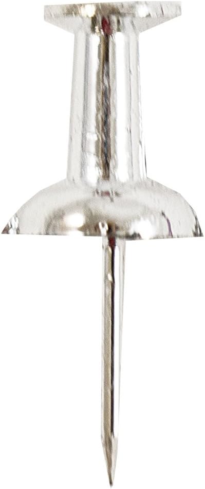 JAM PAPER Colorful Push Pins - Silver and Gold PushPins - 200/Pack