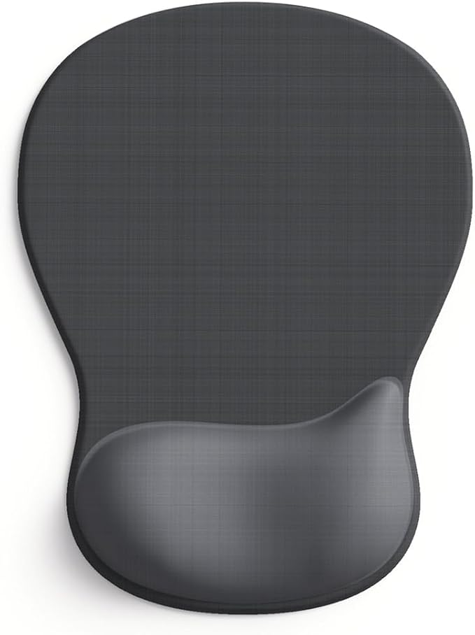 ErgoComfort Gel Wrist Rest Mouse Pad-Ergonomic Office Mousepad with Wrist Support-Non-Slip, Design Desk Accessories Mat for Home&Game Decor (04Graphite Glide)