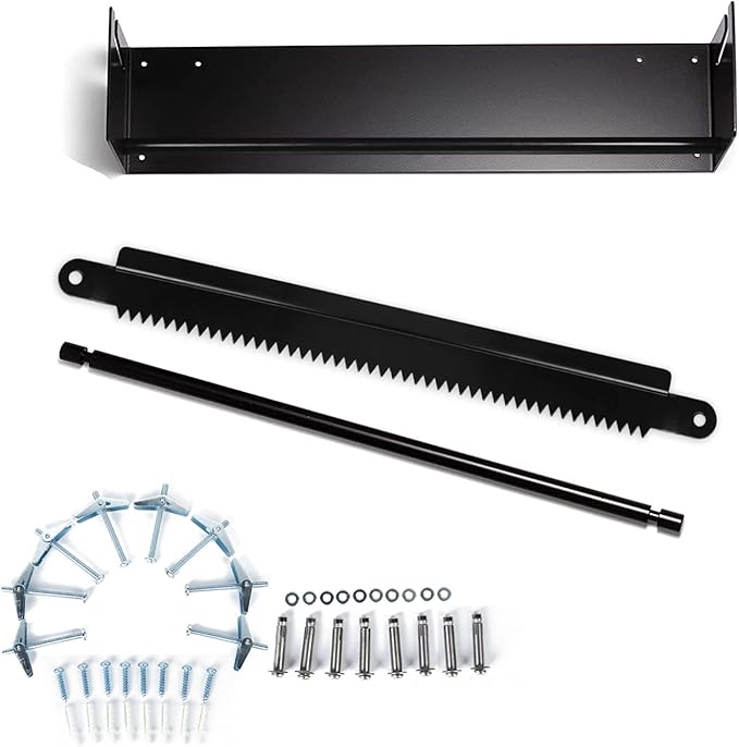 18" Kraft Paper Dispenser Wall Mount,Butcher Paper Dispenser,Paper Roll Cutter to Do Lists,Ideal for Home,Office Wall Paper Holder with Serrated Edge Cut Bar-Black