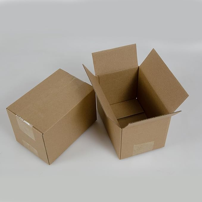 6x4x4 Inches Shipping Boxes Set of 40, Brown Corrugated Cardboard Box Literature Mailer for Packing Small Business